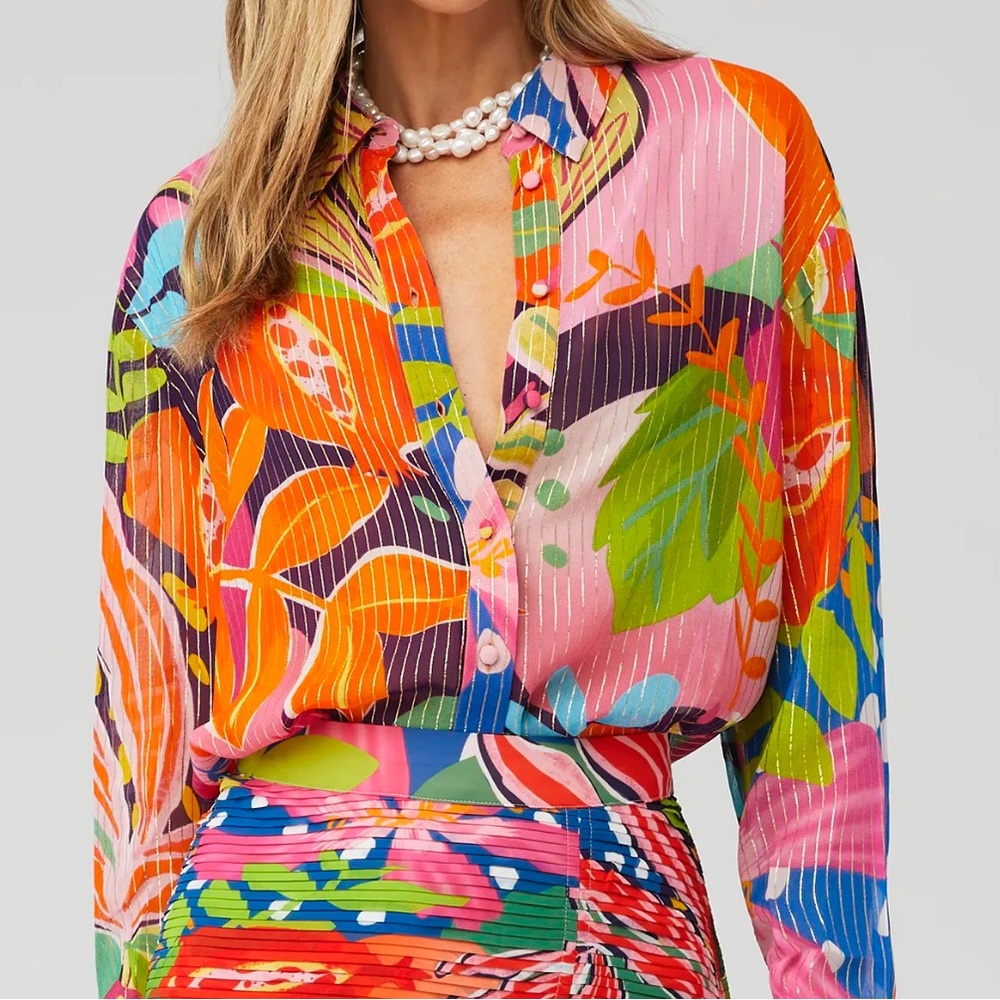 ROCOCO SAND 🌴🌺Plum Shirt Sz Sm